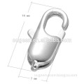 2015 hot sale 14*7mm white k coloured plated brass jewelry buckle
